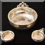 S11. Sterling silver porringers. 